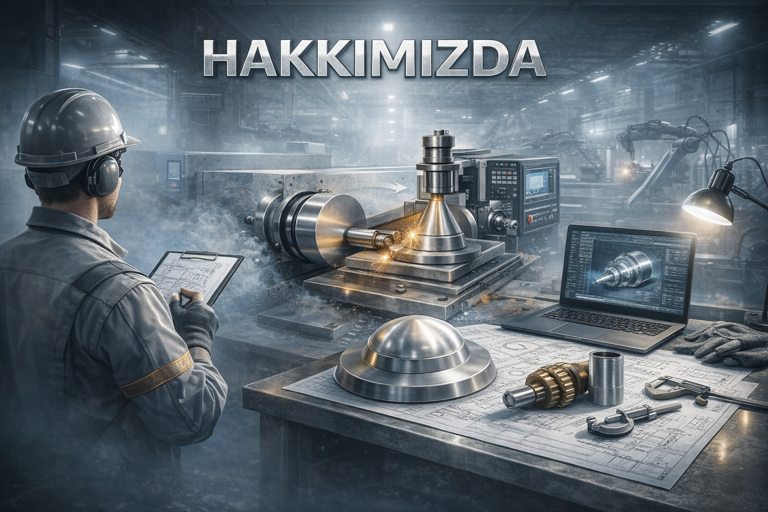 CNC metal sıvama üretim detayı